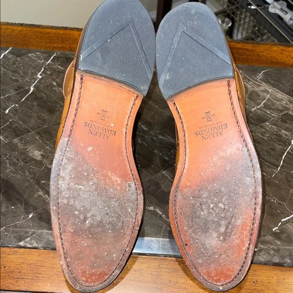 Allen Edmonds Dalton Brown Leather Brogue Boots - Picture 8 of 9